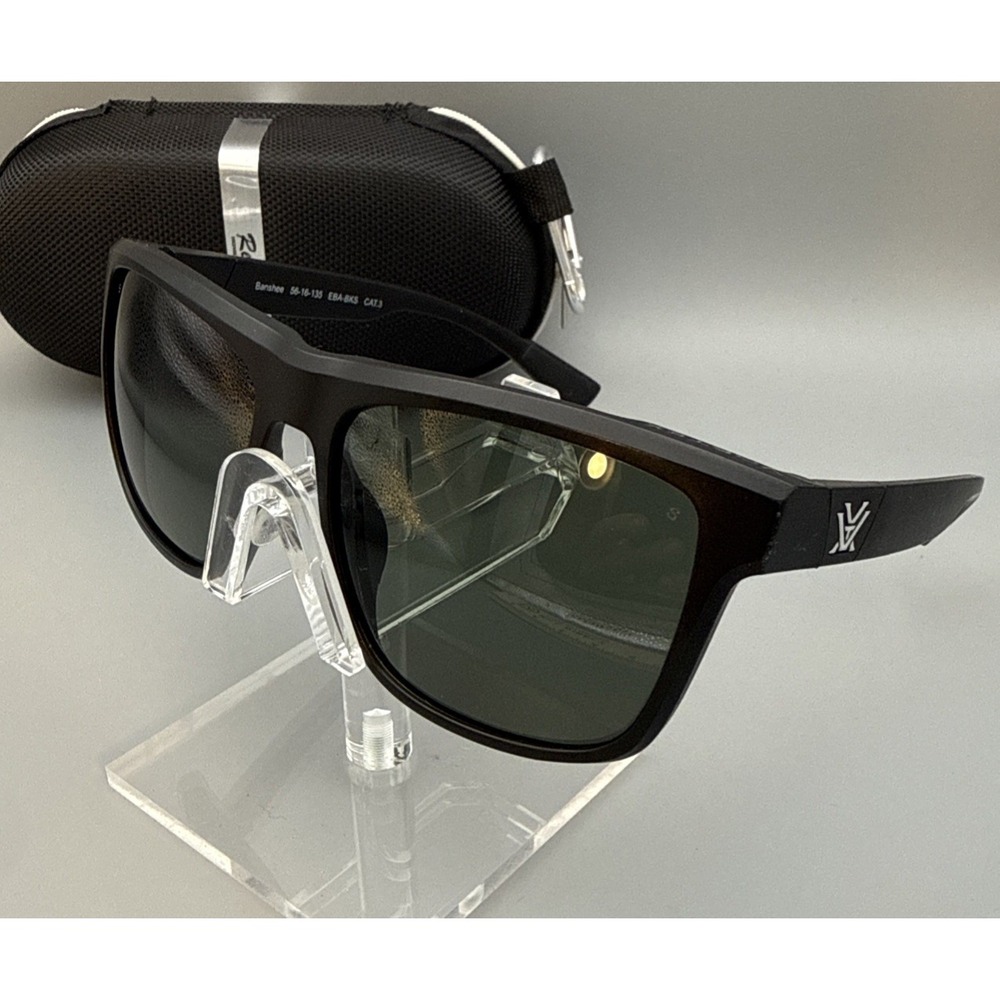 Vortex Optics Banshee Matte Black Smoke Polarized Sunglasses 56-16-135 & zipCase